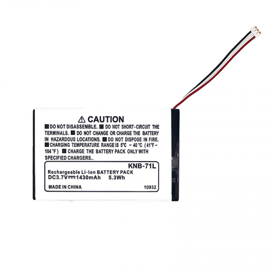 Сменный литий-ионный аккумулятор KNB-71L 3.7V 1430mAh, совместимый с портативной радиостанцией Kenwood PKT-23
